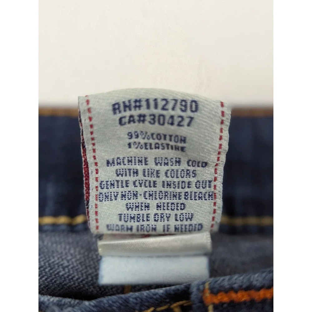 True Religion Billy Men Dark Wash Straight Leg Flap Pocket Jeans Size 25 USA